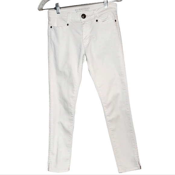 Burberry white cropped jeans women's  size 38 size 6 - Picture 1 of 17